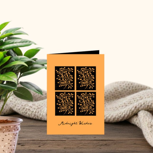 Midnight Garden Line Golden Amber Kort (Skapare uppladdad)