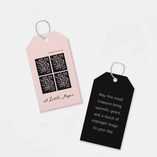 Midnight Garden Line Soft Pink Presentetikett (Skapare uppladdad)