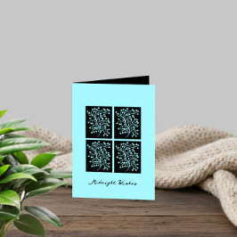 Midnight Garden Line Turquoise Mist Kort