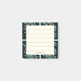 Midnight Garden Line Turquoise Mist Post-it Block