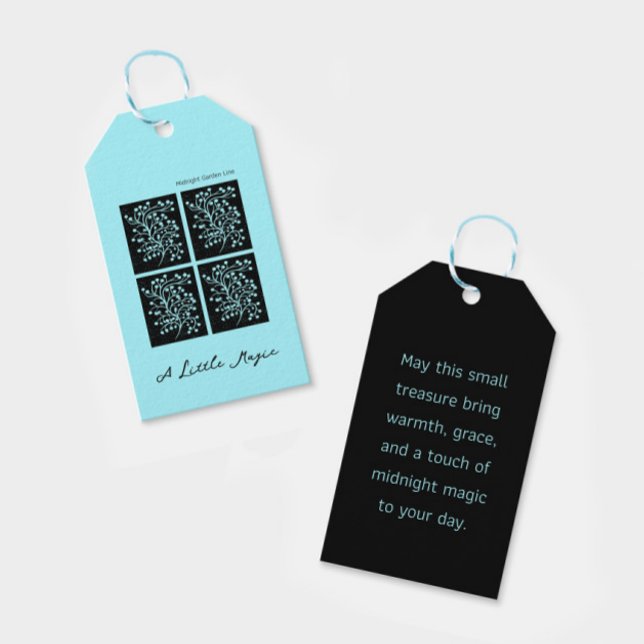 Midnight Garden Line Turquoise Mist Presentetikett (Skapare uppladdad)