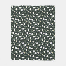Midnight Garden Modern Farmhouse Daisy Pattern Fleecefilt