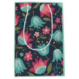 Midnight Garden: Moody Tulip & Teal Blossom