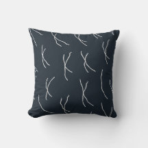 Midnight Garden Navy Abstrakt Skissartade Linjer