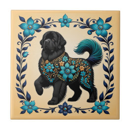 Midnight Garden Newfie Kakelplatta