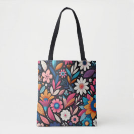 MIdnight Garden Shoulder Tote och Crossbody Tygkasse