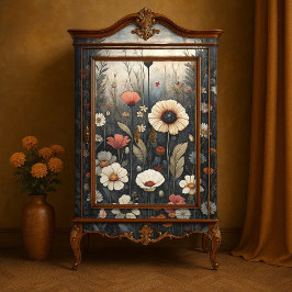 Midnight Garden Wildblommor Decoupage