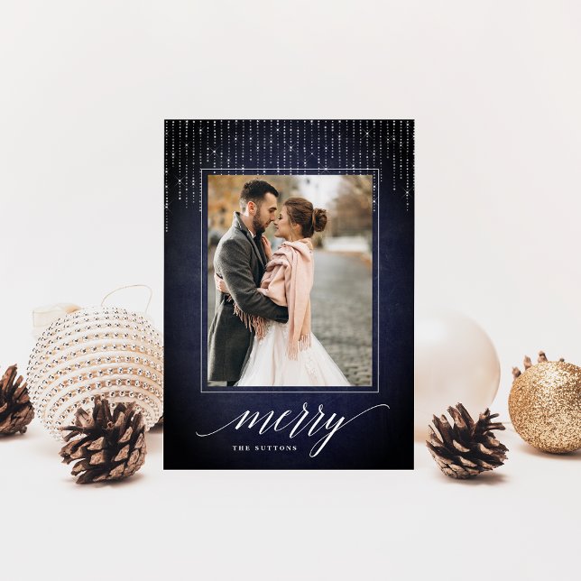 Midnight Garland | Helgdag-fotokort Julkort (Skapare uppladdad)