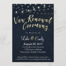 Midnight Glamor Vow Renewal Ceremony