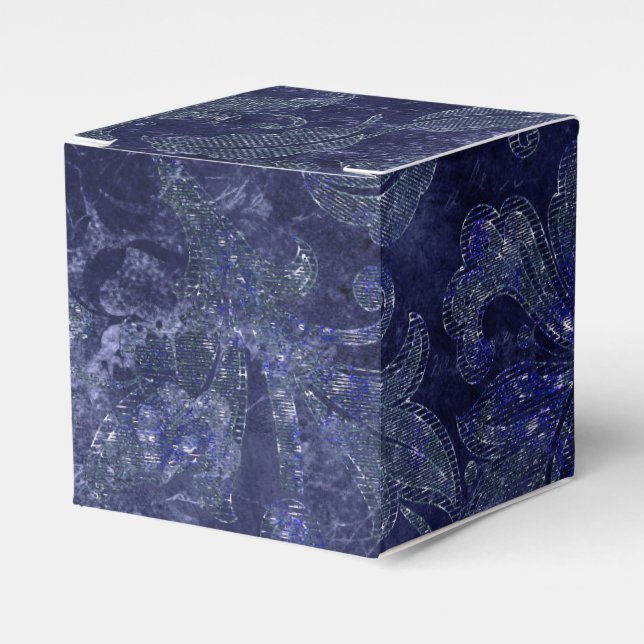 Midnight Glimmer Vintage Damask Presentaskar (Framsidan Sidan)