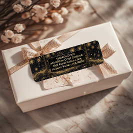 Midnight Gold Champagne Dream Returadressetikett Returadress Etikett