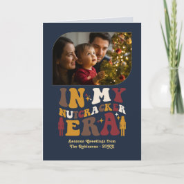 Midnight Gold Fun Retro Christmas Photos Helgkort