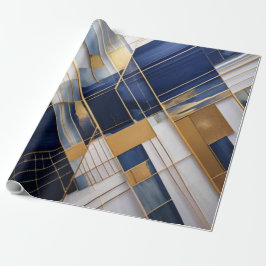 Midnight Gold Linjer – Eleganta , Moderna & Geomet Presentpapper