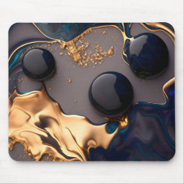 Midnight Gold Liquid Marble Musmatta