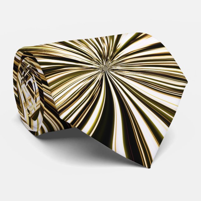 Midnight Gold Marmor Geometriskt Mönster Slips (Rullad)