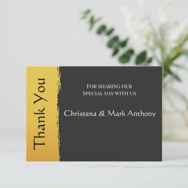 Midnight Gold Tacksamhetskort Tack Kort (Stående Fram)