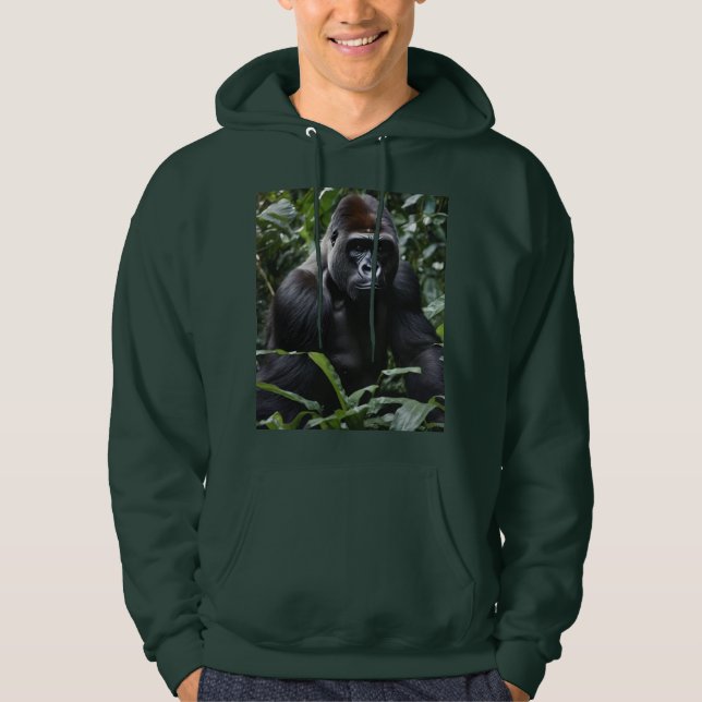 Midnight Gorilla Kung: Monarch of the Forest Hoodie (Framsida)