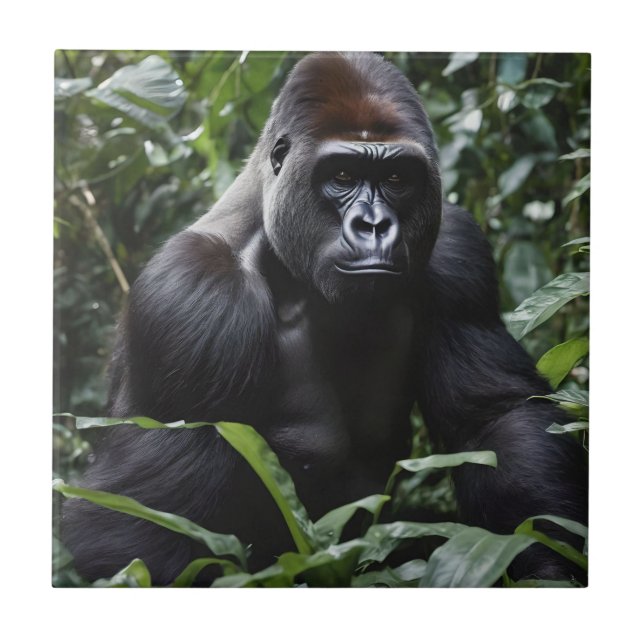 Midnight Gorilla Kung: Monarch of the Forest Kakelplatta (Framsidan)