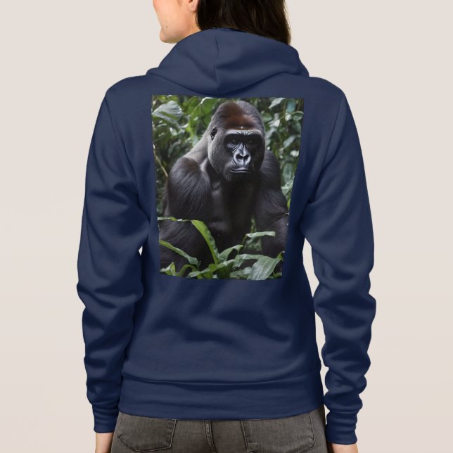 Midnight Gorilla Kung: Monarch of the Forest T Shirt (Baksida)