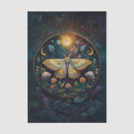 Midnight Gossamer Wings, Moth & Moon Vertical