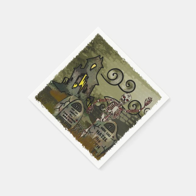 Midnight Graveyard Whimsical HALLOWEEN FEST Pappersservett (Hörn)