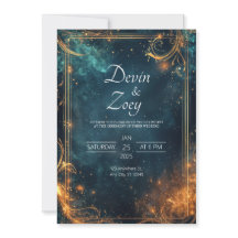 Midnight Guld Celestial Elegance Bröllop