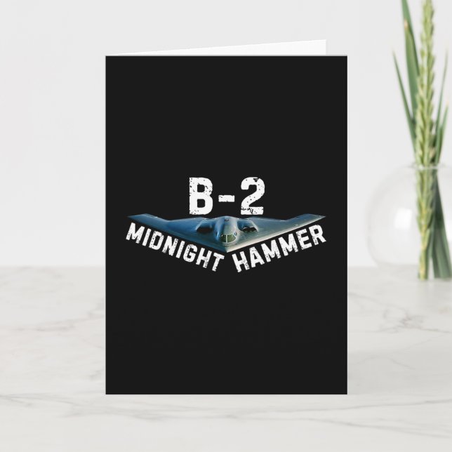 Midnight Hammer B-2 Flygplan Donald Trump  Kort (Framsida)