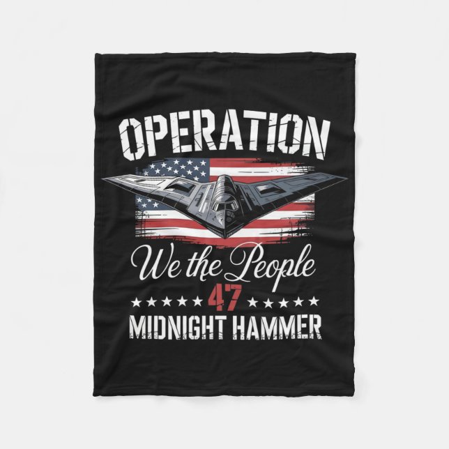 Midnight Hammer B-2 Stealth Jet Operation Midnight Fleecefilt (Framsidan)