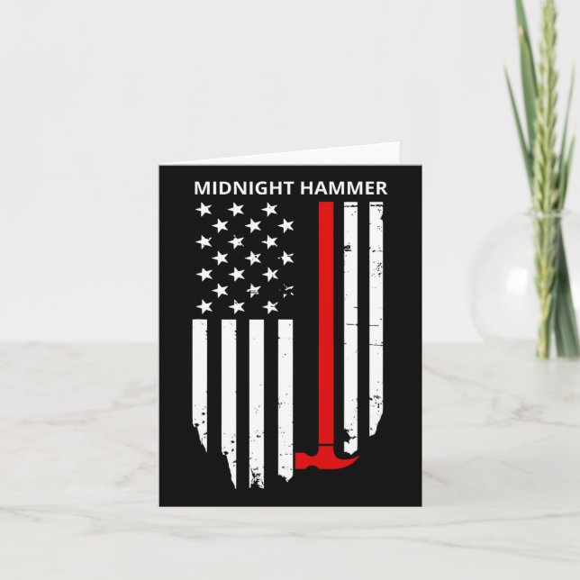 Midnight Hammer B-2 Stealth Jet Operation Usa Flag Kort (Framsida)
