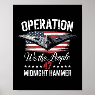 Midnight Hammer B-2 stealthjet-operation Midnatt Poster
