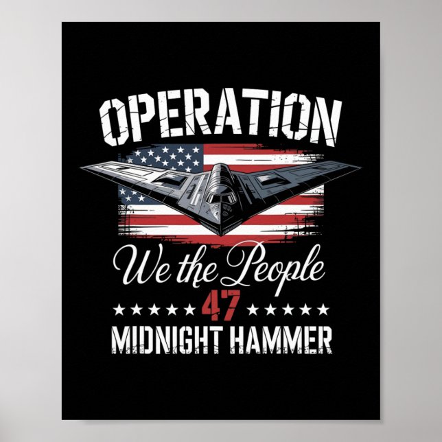 Midnight Hammer B-2 stealthjet-operation Midnatt Poster (Framsidan)