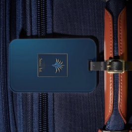 Midnight Handflatan Collection Navy Blue & Guld Bagagebricka