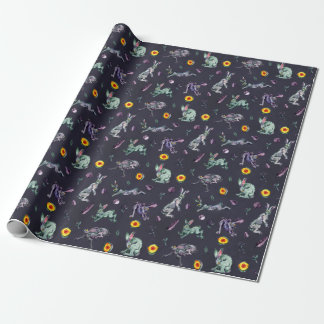 Midnight Hare Magic Cottagecore Wrapping Papper Presentpapper