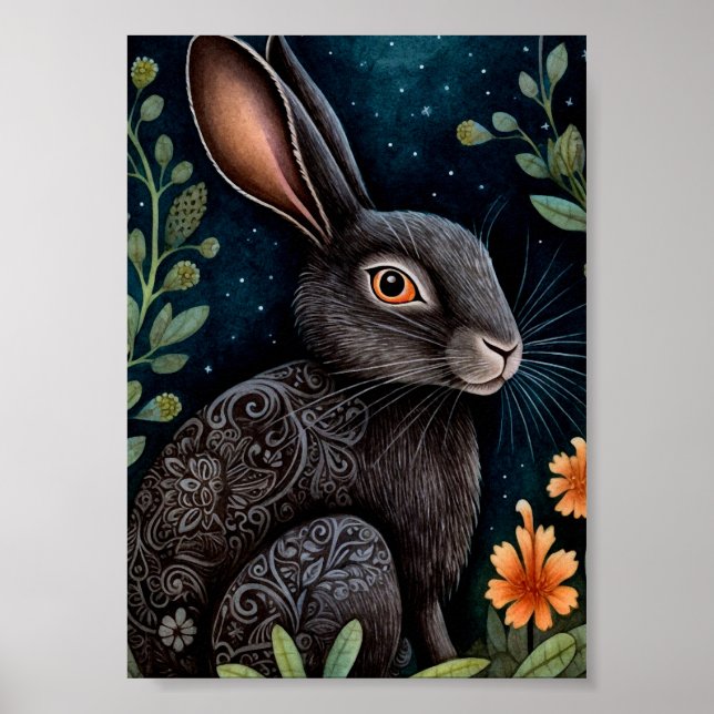 Midnight Hare Poster (Framsidan)