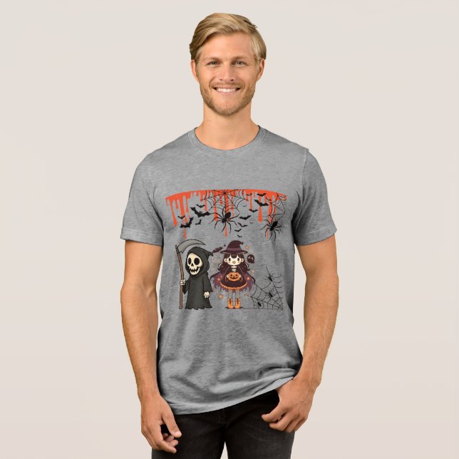 Midnight Haunt Society grå T Shirt (Framsida Full)