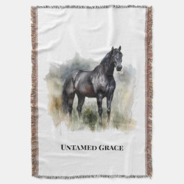 Midnight Horse Ranch Mysig Dekor Filt