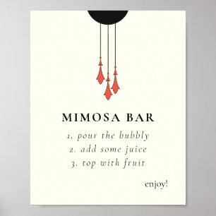 Midnight Höst Bröllop Mimosa Bar Skylt