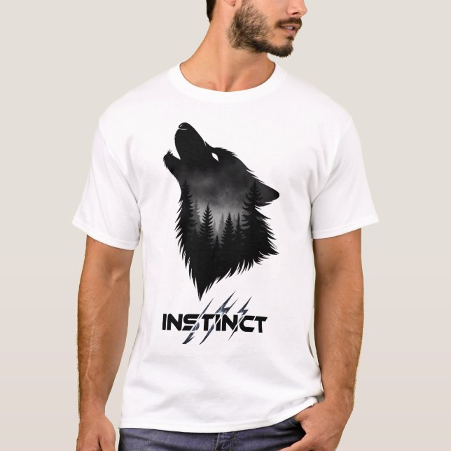 Midnight Howl , alpha wolf Graphic Tee (Framsida)