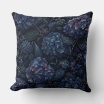 Midnight Hydrangea Kuddinkast | Mörkt Blommigt