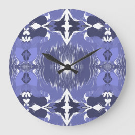 Midnight Indigo Kaleidoscope  Stor Klocka