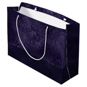 Midnight Indigo Romantik Satiny Grunge Damask