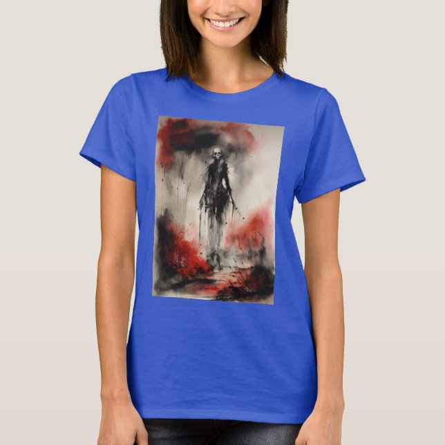 "Midnight Inferno: Devilish Aquarelle" T Shirt (Framsida)