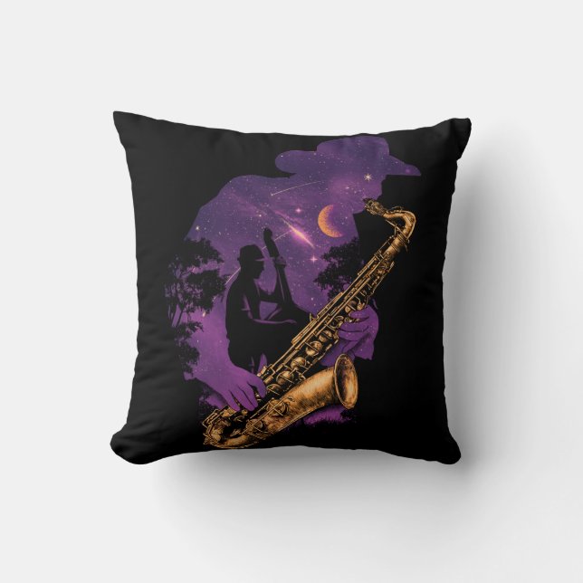Midnight Jazz dekorativ kudde (Framsida)