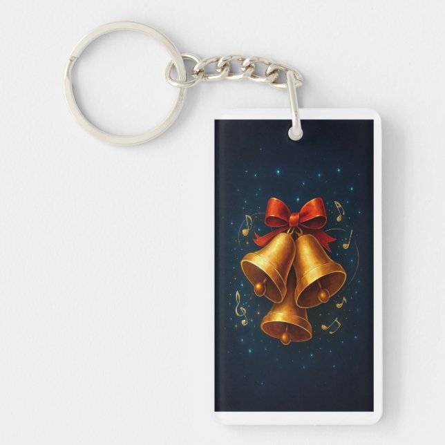 Midnight Jingle: Holiday Keychain with Golden Glow (Framsidan)