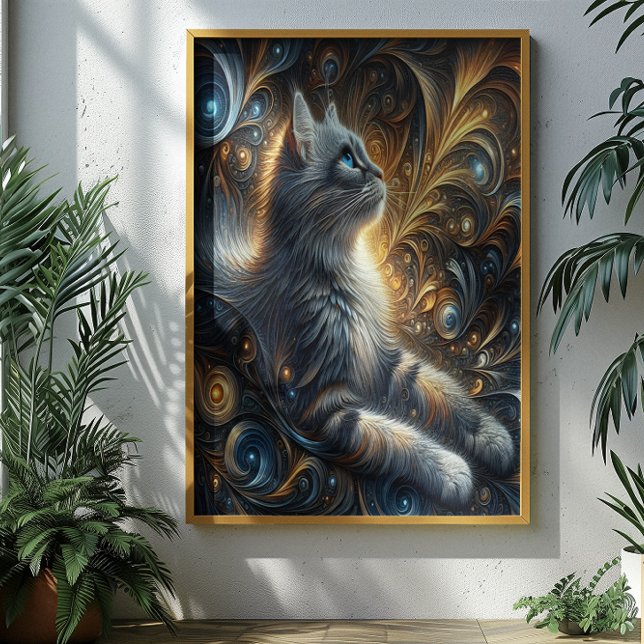 Midnight Kattdjur Elegance Poster (Skapare uppladdad)