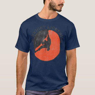 MIDNIGHT LIGHTNING Distressed Bouldering Rock Clim T Shirt