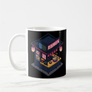 Midnight Lofi Pixel Art Ramen Shop Kaffemugg