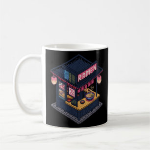 Midnight Lofi Pixel Art Ramenbutik Kaffemugg