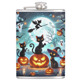 Midnight Magic: Black Cats & Pumpkins Halloween Fickplunta