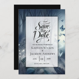 Midnight Magic och Moonlit Vingar Bröllop Spara Datumet